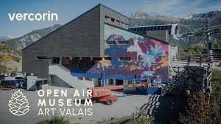 VERCORIN ◉ PASTEL  ‘Vallon de Réchy’ mural street art  Art Valais OPEN AIR MUSEUM [upl. by Douglass]