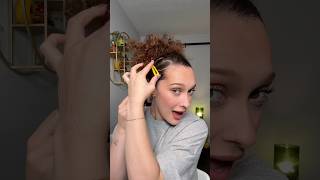 HEART SIDE PART HAIRSTYLE curlyhair hairstyletutorial grwm [upl. by Aicilram]