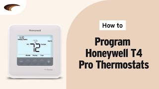 How to Program Honeywell T4 Pro thermostats [upl. by Yzeerb]