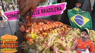 Comiendo COMIDA CALLEJERA en las calles de Sao Paulo  La garnacha que apapacha [upl. by Pierro427]