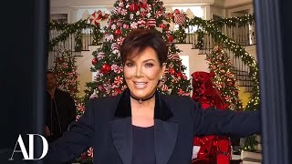 Kris Jenner On Her KardashianJenner Family Christmas Holiday Décor  Architectural Digest [upl. by Philine]