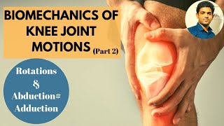 BIOMECHANICS OF KNEE COMPLEX  MOTIONS  Rotations Abduction amp Adductions [upl. by Nnylatsyrc]