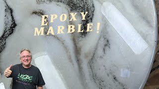 Easy way to make marble using Stone Coat epoxy resin I KCDC Designs [upl. by Mehalick372]