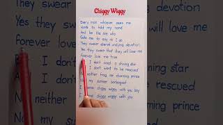 Chiggy Wiggy Song Lyrics love music song lyrics trending shorts [upl. by Aihsekin107]