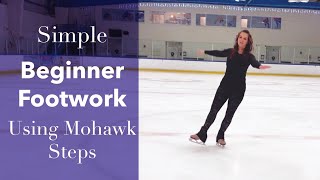 Beginner Footwork Sequences using Mohawk Steps  Figure Skating Tutorial [upl. by Alesig]