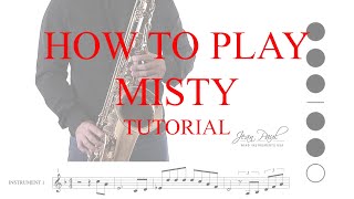 Learn How to play Misty  Tenor Saxophone  Tutorial [upl. by Placidia]