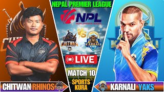 KARNALI YAKS VS CHITWAN RHINOS NEPAL PREMIER LEAGUE 2024  NPL 2024  LIVE SCORE AND COMMENTARY [upl. by Franek572]