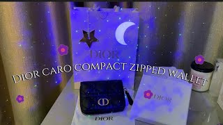 Dior caro compact zipped wallet  REVIEW [upl. by Hellah706]