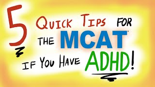 Five Quick Tips to Study for the MCAT if you have ADHD or struggle with motivation [upl. by Shipp]