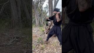 Two Sword TRAINING DRILL 2 ⚔️🥷🏽 katana samurai martialarts [upl. by Ailugram]