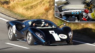 2 x De Tomaso P72 Prototypes Howling on Bernina Pass V12 Sound Crackles amp Demo Run OnBoard [upl. by Htebazileharas]