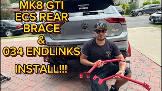 MK8 GTI ECS TUNING REAR CHASSIS BRACE amp 034 REAR ENDLINKS INSTALL [upl. by Elleda672]