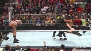 BrockLesnar Attacks Seth Rollins Bigshow and kane The Beast is unleast [upl. by Erwin381]