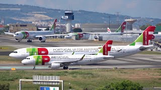 2 HOURS Watching Airplanes  Lisbon Airport Plane Spotting [upl. by Bahner]