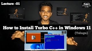 Installation of Turbo C 2024 Lecture1  by Dohith  Power of Intelligence [upl. by Carlick]