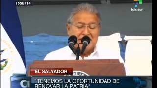 El Salvador Sanchez Ceren delivers his 1st Independence Day speech [upl. by Home]