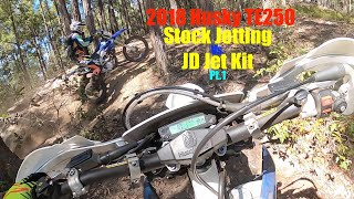 Husqvarna TE250 TMX 38 jetting Testing Stock Vs JD kit Pt1 [upl. by Gwenny291]