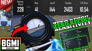 BGMI BEST 🔥 SENSITIVITY SETTINGS  BGMI SENSITIVITY CODE TODAY BGMI ZERO RECOIL SENSITIVITY CODE [upl. by Nuahsad390]