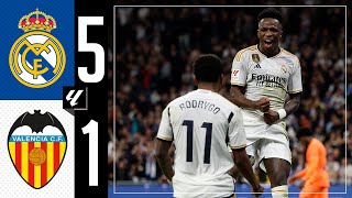 Real Madrid 51 Valencia  HIGHLIGHTS  LaLiga 202324 [upl. by Aed]