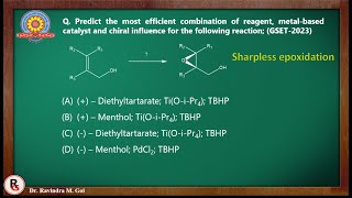 Sharpless epoxidation Asymmetric synthesis  Organic Chemistry CSIRNET GSET [upl. by Aerdnuahs33]