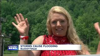 Flash floods hit Ellicottville Rodeo [upl. by Arev]