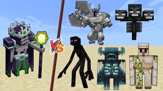 Nameless One Minecraft Dungeons vs Minecraft bosses  Nameless King vs Warden Mutant Enderman [upl. by Derron705]