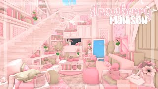 Floral Strawberry Mansion  Roblox Bloxburg Speed Build  ❁ [upl. by Francoise]