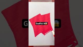 Graffiti N 👉🏻😍art shorts shortsfeed artandcraft bts diy crazydiyart ytshortsviral graffiti [upl. by Annoj417]