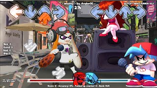 INKLING MEGGY BONUS SONG  WOOMY  GLITCHY NIGHT FUNKIN V251 UPDATE [upl. by Alrak283]