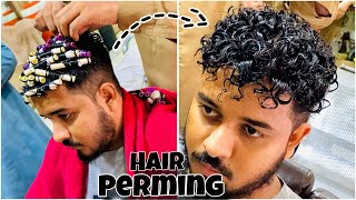 Straight to Curly hair Perming Tutorial Hair perming Step by step part 19 Smartsalon33 [upl. by Swaine]