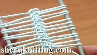 Hairpin Lace Strip Beautiful Cord In The Middle Tutorial 16 Single Crochet Around Loop [upl. by Brenda]