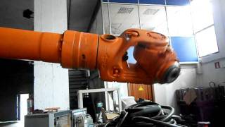 Used industrial robot Kuka KR30L152 control KRC2 at wwweurobotsnet [upl. by Yrocej299]