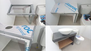 COMO FAZER MÓVEL PLANEJADO DE GESSO DRYWALL NO BANHEIRO [upl. by Salter]