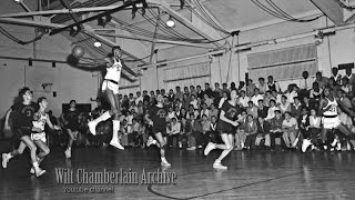 17 year old Wilt Chamberlain CATCHES a shot and runs the fast break [upl. by Merc]