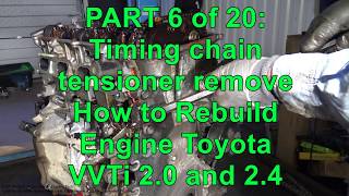 How to Rebuild Toyota VVTi Engine with New Piston Rings and Bearings PART 6 of 22 Timing tensioner [upl. by Bethany479]