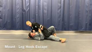 BJJ  Mount  Leg Hook Escape [upl. by Lashoh]