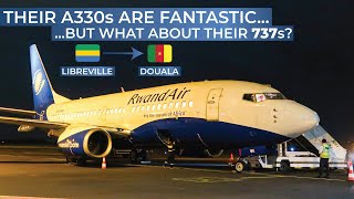 TRIPREPORT  RwandAir BUSINESS  Boeing 737700  Libreville  Douala [upl. by Ekard]