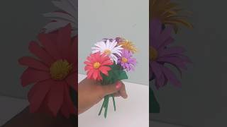 Flowers making with paper diy youtubeshorts youtube ytshorts yt ytshort trending craft [upl. by Airyt]