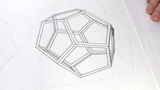 Dodecahedron in perspective  Drawing the Platonic solids [upl. by Nosnehpets373]