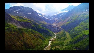 🇨🇭Magnificent Alp Grüm Palü Glacier Switzerland  Drone 4K Video [upl. by Sille]