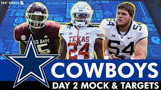 Dallas Cowboys Round 2 And 3 NFL Mock Draft amp Top Day 2 Draft Targets For 2024 NFL Draft [upl. by Wendelina334]