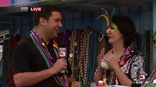 Krewe of Bonaparte talks throws ahead of the parade [upl. by Cyprio622]