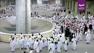 Hajj pilgrims symbolically ‘stone devil’ in last major ritual [upl. by Stephania]