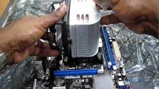 How to Install Arctic Cooling Freezer CPU HeatSink into Asrock H61MS Intel Mainboard [upl. by Leodora248]