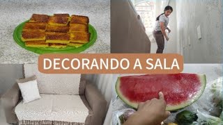 DECORANDO A SALA E FAXINANDOCAFÉ COM BROACOMPRINHAS DE FRUTAS E VERDURAS [upl. by Rafaello]