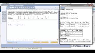 StatCrunch  Explained Variation amp Prediction Interval [upl. by Martinelli]