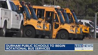 Durham Public Schools to begin rotational bus services [upl. by Fogg]