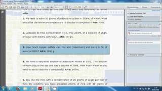 Tutorial solubilidad 3ºESO  Problema 3 [upl. by Osrick]