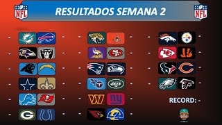 RESULTADOS NFL 2024 SEMANA 2 [upl. by Ramma]