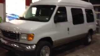 2004 Ford Econoline E250 Conversion Van flatscreen wood lighting high top with bed Clean [upl. by Addison746]